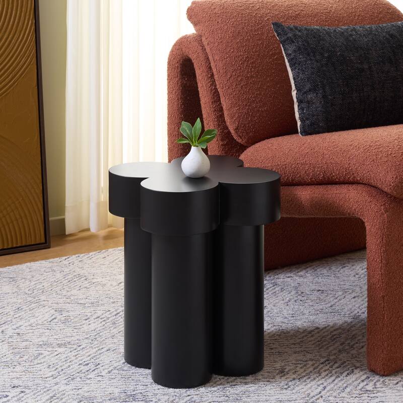 SAFAVIEH Home Bastien Accent Table, Fully Assembled - 15"W x 15"D x 16"H - Black