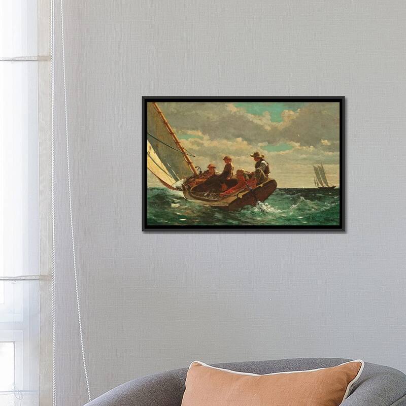 iCanvas "Breezing Up ( A Fair Wind), 1873-76" by Winslow Homer Framed Canvas Print