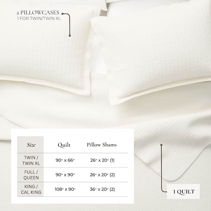 Linery & Co. Detailed Channel Stitch Microfiber Quilt Set With Shams.