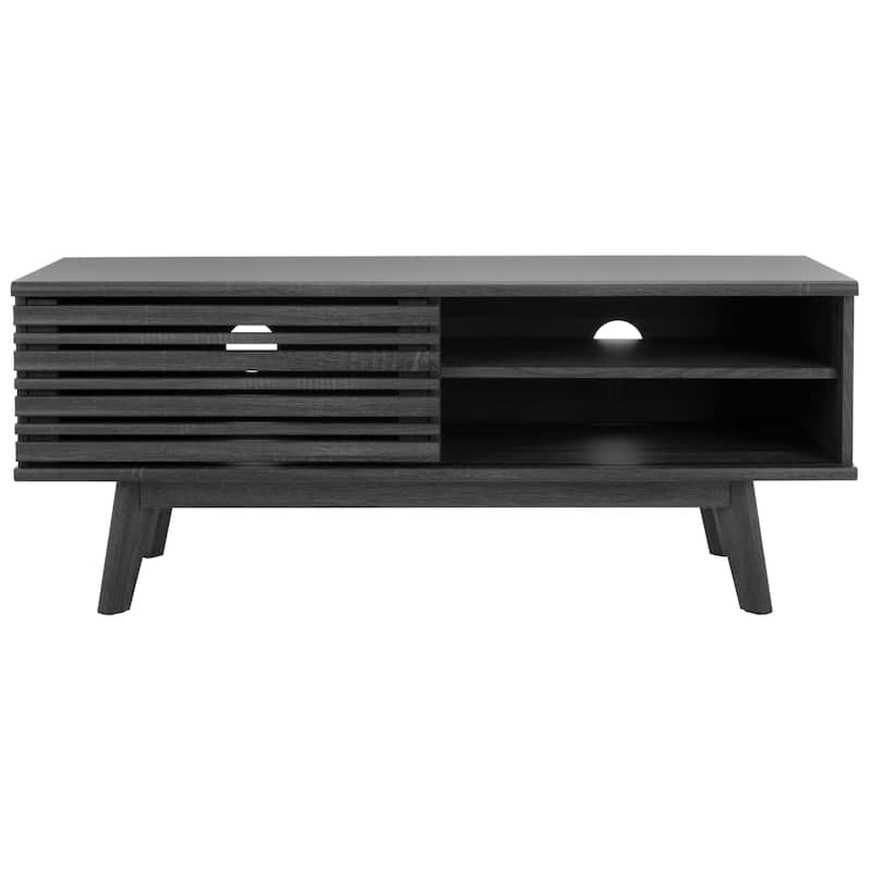 SAFAVIEH Shenna Walnut 47-inch Storage Media TV Stand - 47" W x 15" L x 19" H - 46Wx15Dx19H