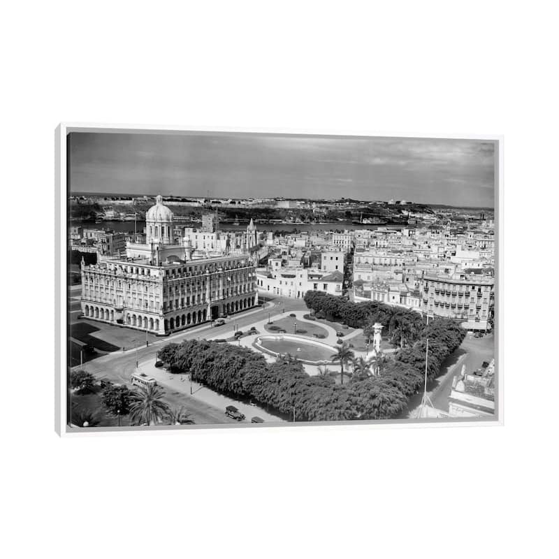 iCanvas "1930s-1940s Presidential Palace Seen From Sevilla Hotel Havana Cuba" by Vintage Images Framed Canvas Print - White - 26x40