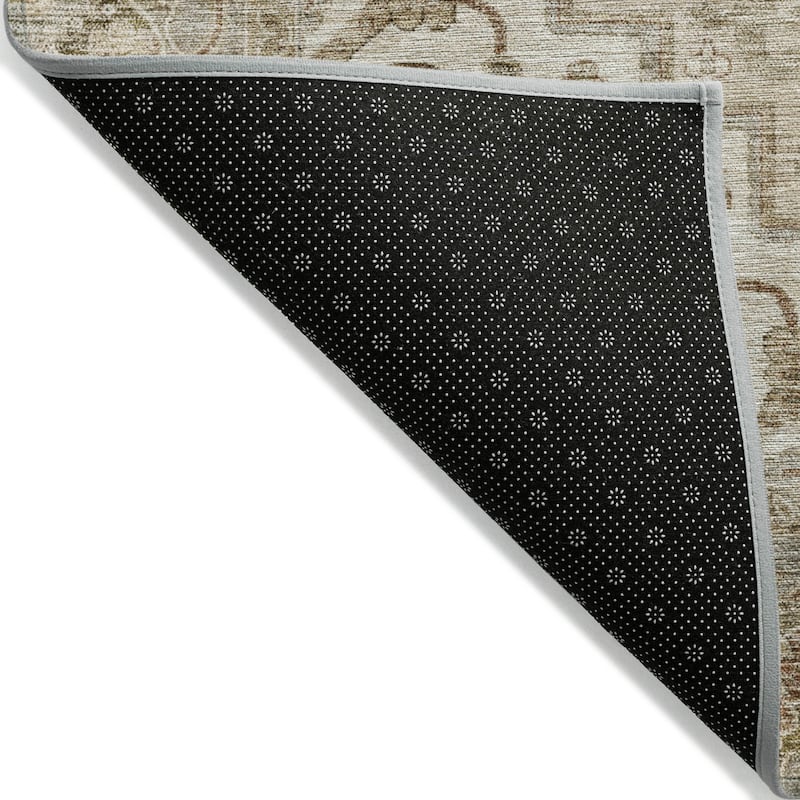 Machine Washable Indoor/Outdoor Traditional Vintage Chantille Rug