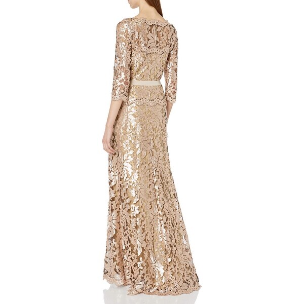 tadashi shoji gold dress