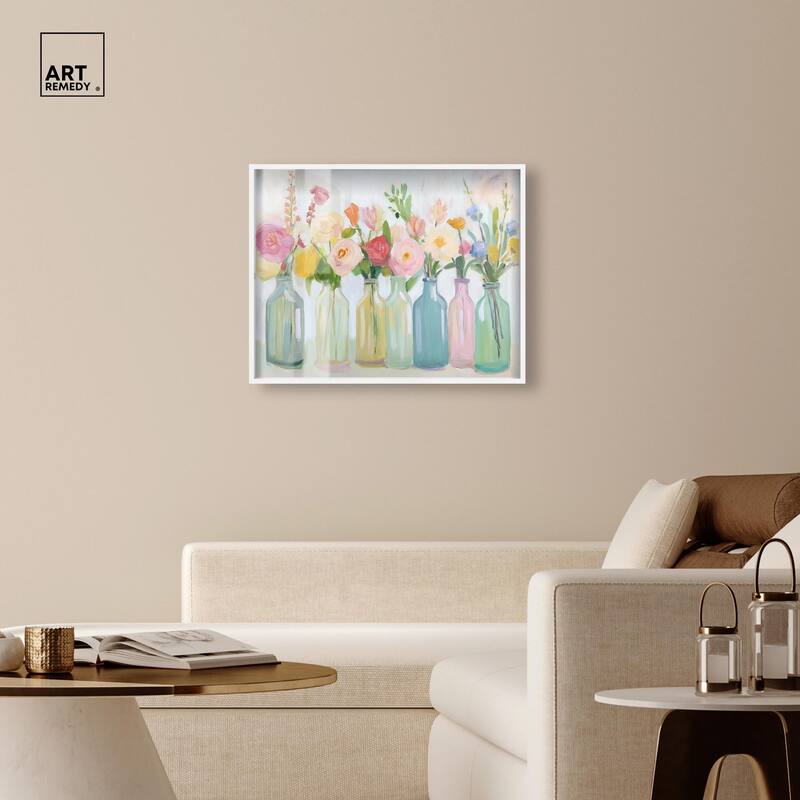 Bottled Blooms Shadowbox by Art Remedy