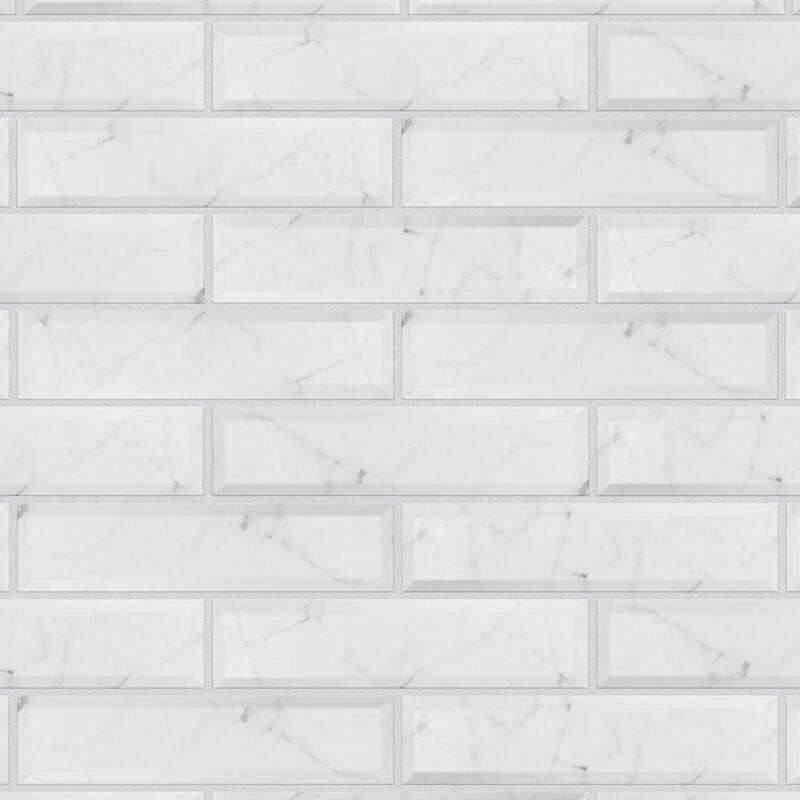 Merola Tile Classico Carrara Matte Metro 3" x 12" Ceramic Wall Tile