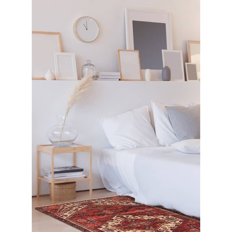 ECARPETGALLERY Hand-knotted Andelz Red Wool Rug - 3'6 x 6'9