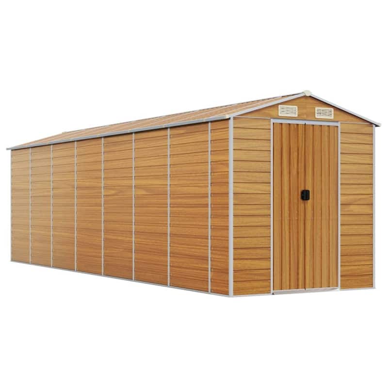 vidaXL Garden Shed Metal Outdoor Storage Shed Anthracite Galvanized Steel