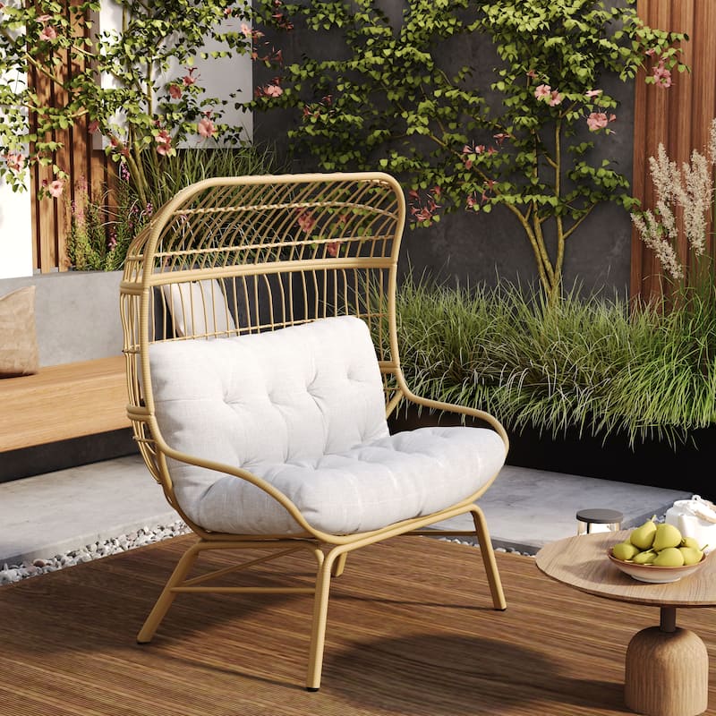 Palos Outdoor Wicker Loveseat with Fabric Cushion by Christopher Knight Home
