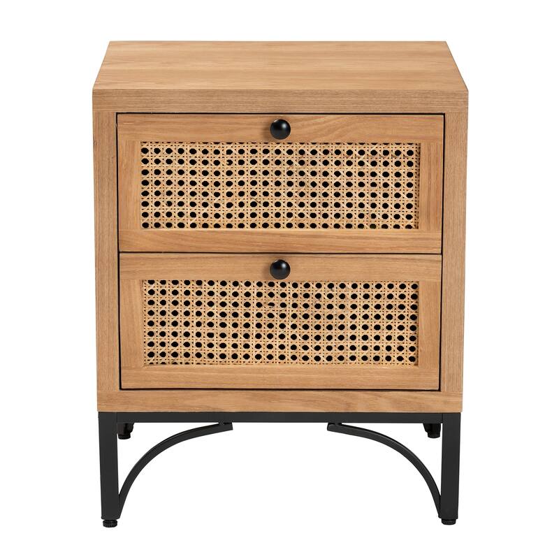 Baxton Studio Weslan MidCentury Modern Industrial Natural Brown