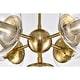 preview thumbnail 5 of 8, Haaris Semi Flush Mount Ceiling Light Modern-Globe Style Satin Gold Polished Finish 5-Light - N/A