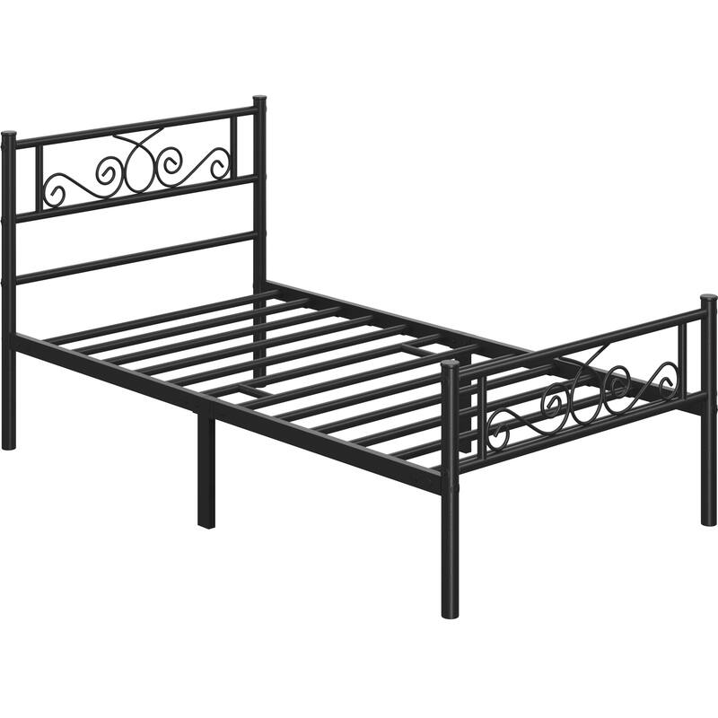 Yaheetech Classic Platform Bed Metal Frame with Headboard