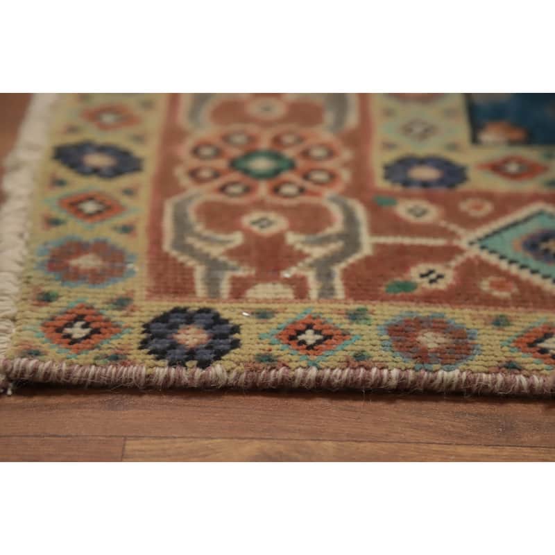 Hand Knotted Oriental 100% Wool Carpet Traditional Medallion Purples Tabriz Area Rug - 6' 5'' X 4' 4''