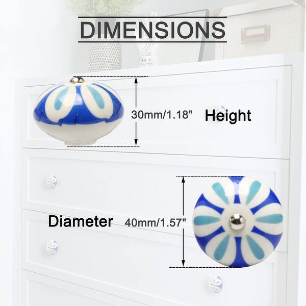 Shop 4pcs Ceramic Knobs Vintage Knob Drawer Pull Handle Furniture