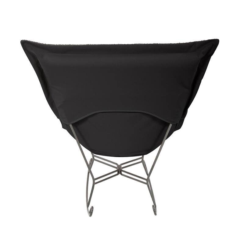 Allan Andrews Scroll Puff Rocker with Titanium Frame, Barbet Collection