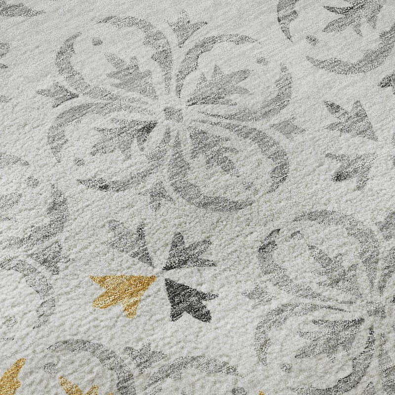 Premium Washable Super Soft Transitional Medallions Mayfield Rug