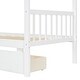 preview thumbnail 15 of 72, Creativity House Bed Twin Size Frame with 2 Wood Drawers for Boys Girls, Wood Platform Bed with Roof No Box Spring Needed
