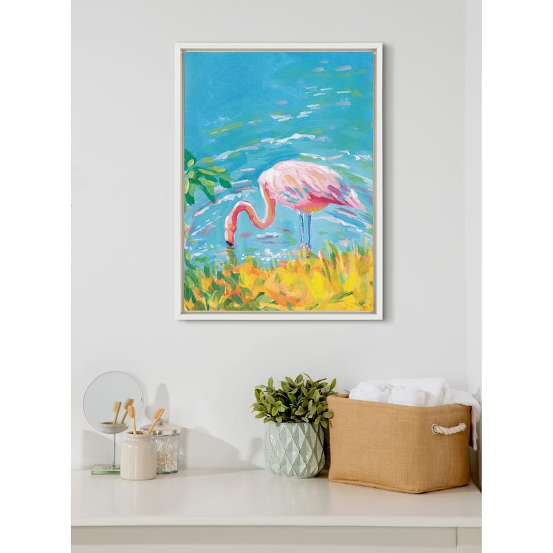 Kate and Laurel Sylvie Summer Framed Canvas by Rachel Christopoulos