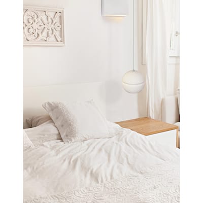 Carson Carrington Sallebacka Sphere 1-light Small Pendant - Brushed Nickel, Bisque