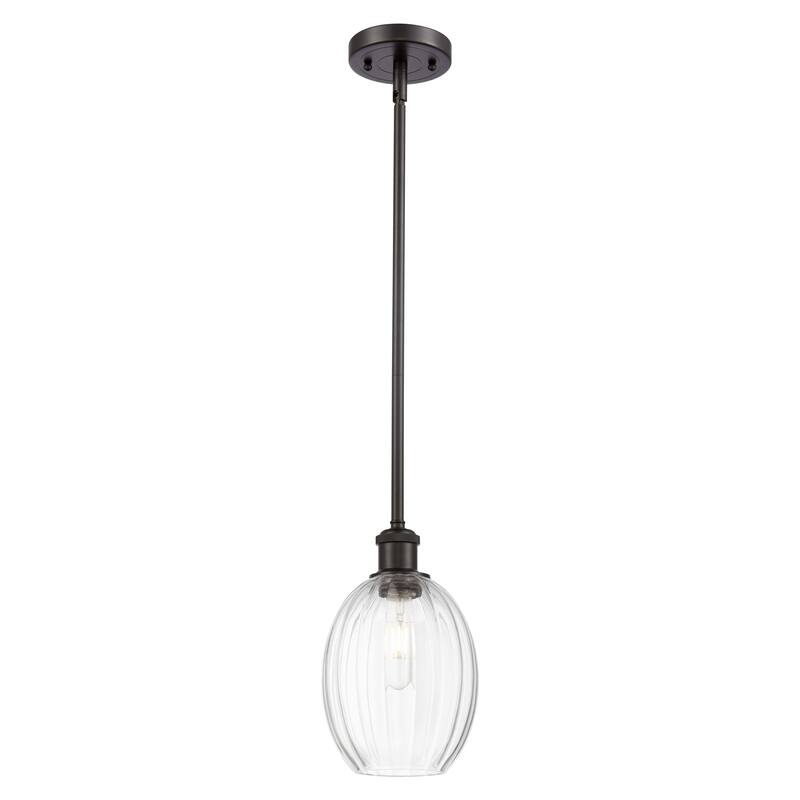 Innovations Lighting Endless Possibilities Ballston - Preston - 1 Light 6" Bulb Shade Stem Hung Mini Pendant - Clear/Oil Rubbed Bronze