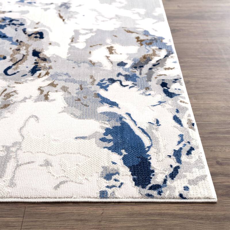Abani Rugs Regal REG100A Grey Blue Transitional Abstract Area Rug