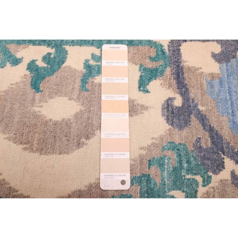 ECARPETGALLERY Hand-knotted Signature Collection Ivory Wool Rug - 8'1 x 10'1