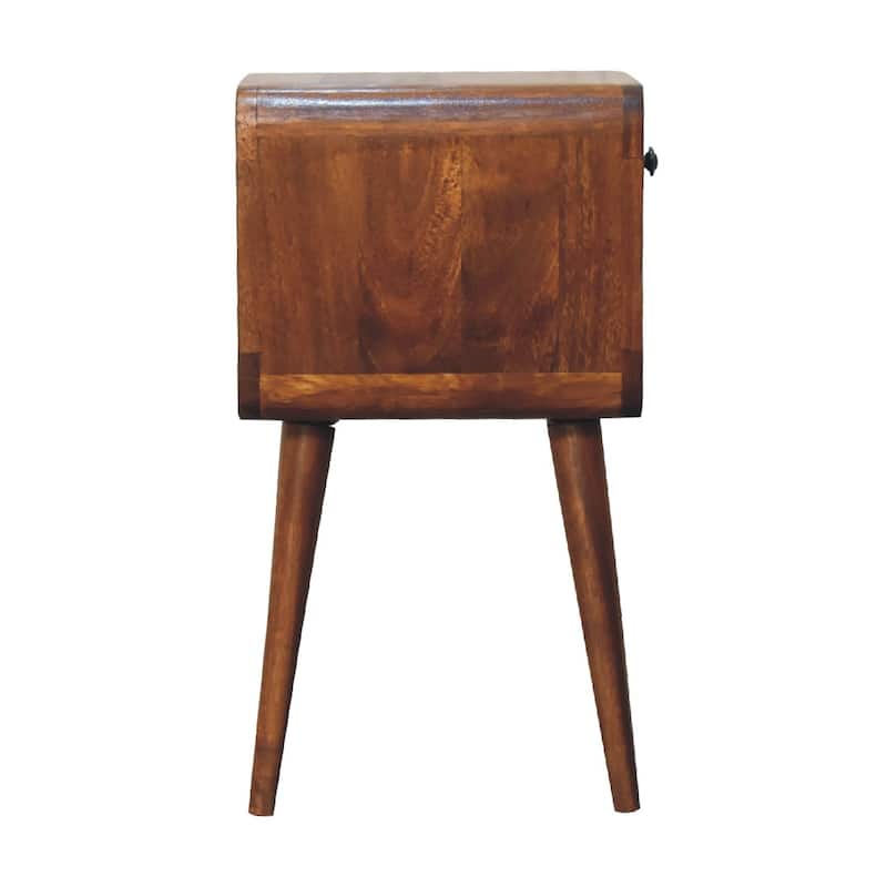 HomeRoots 22" Chestnut Solid Wood One Drawer Nightstand