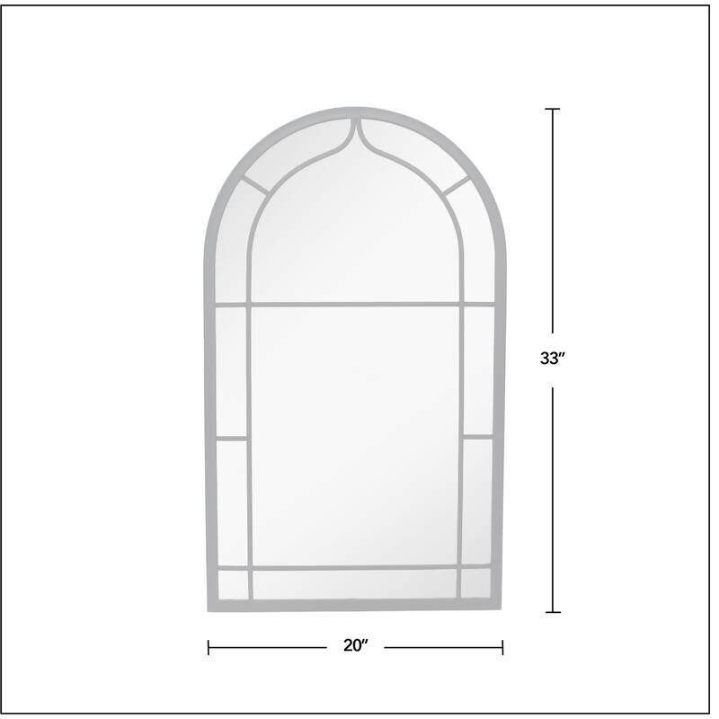 FirsTime & Co. Ariana Farmhouse Arch Metal Mirror, American Crafted, Dark Gray, Mirror, 20 x 1 x 33 in