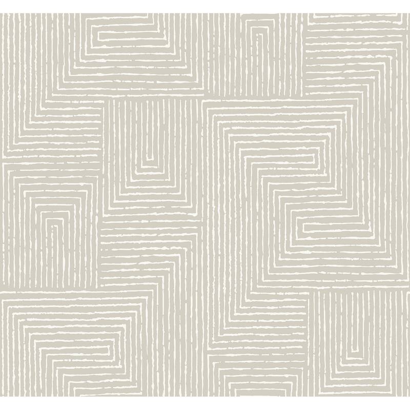 A-Street Prints Mortenson Light Grey Geometric Wallpaper