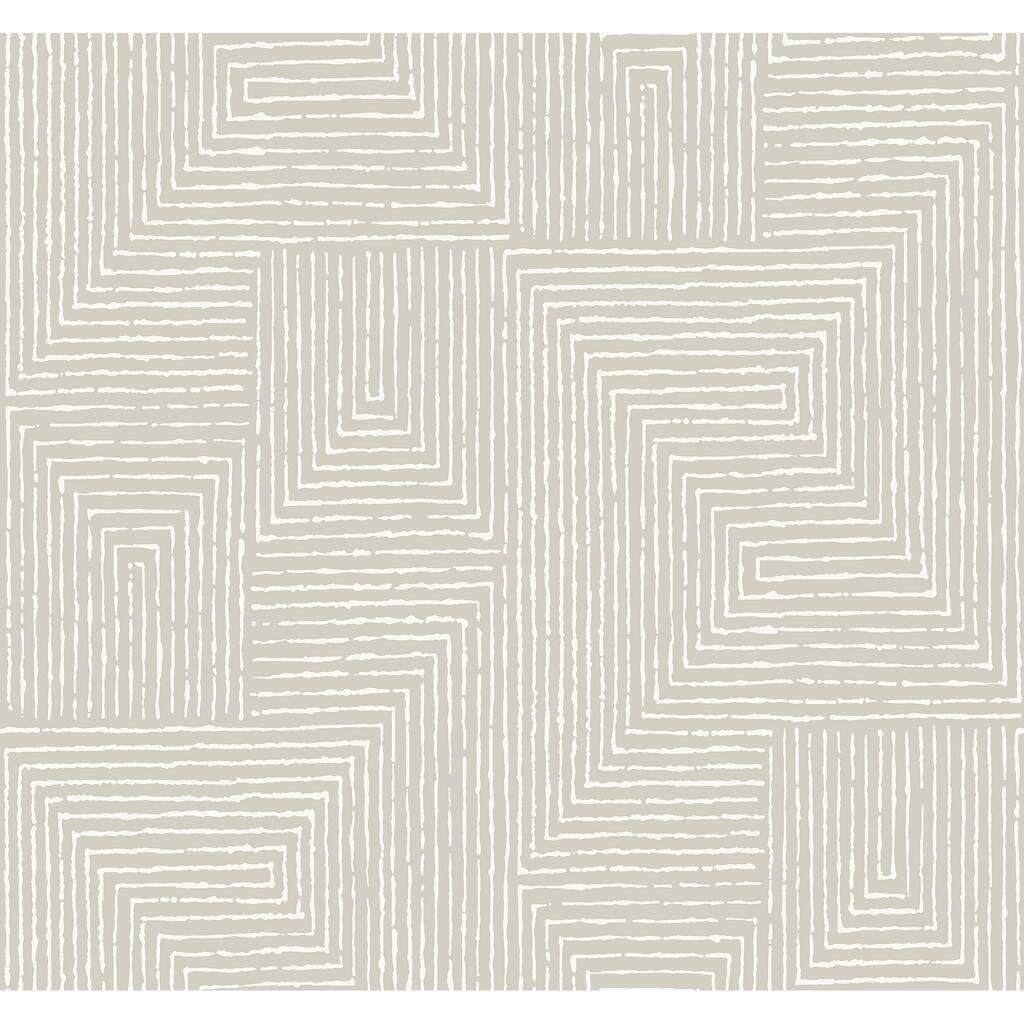 A-Street Prints Mortenson Light Grey Geometric Wallpaper