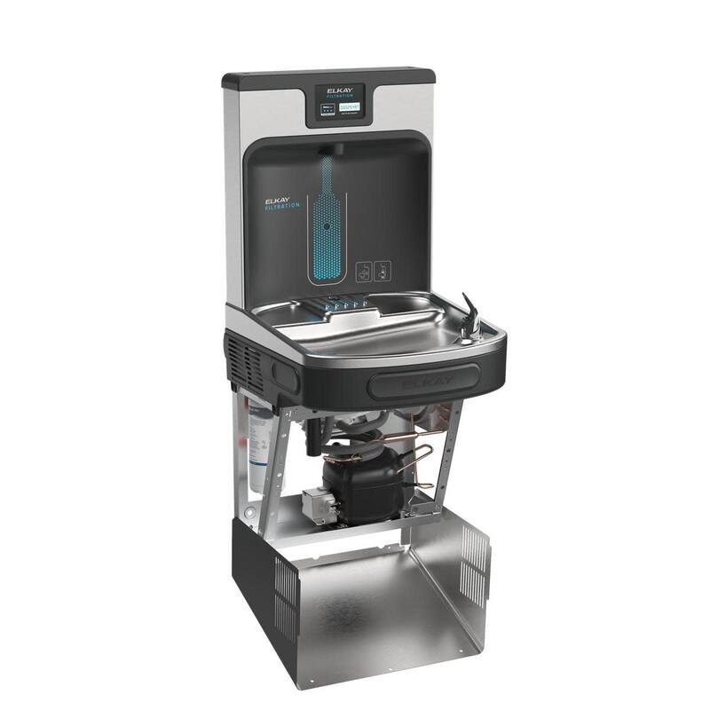 Elkay EZH2O Wall Mounted Drinking Fountain and Hands Free Bottle