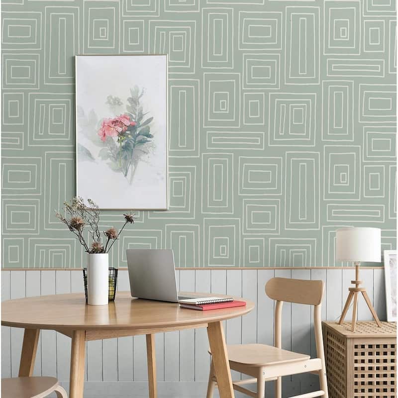 NextWall Rectangle Geo Peel and Stick Wallpaper - 20.9 in. W x 18 ft. L