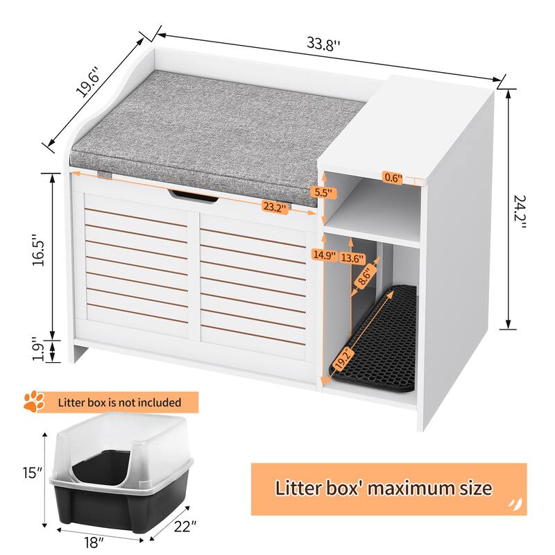 Modern Cat Litter Box Enclosure with Top Opening