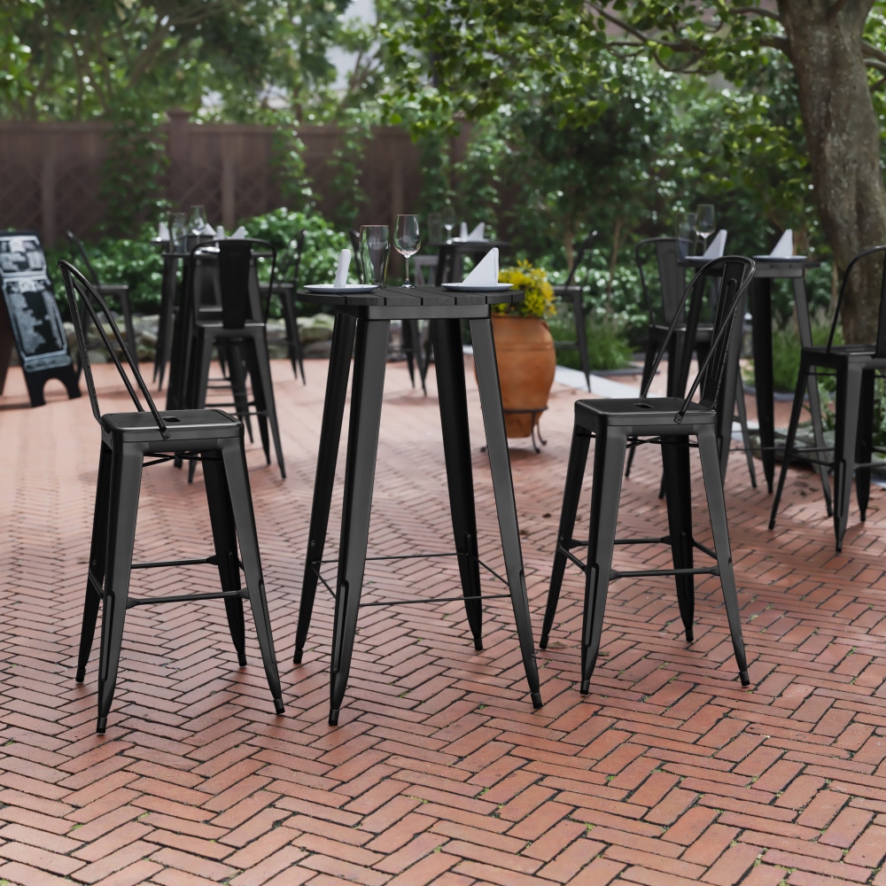 Metal outdoor restaurant tables clearance