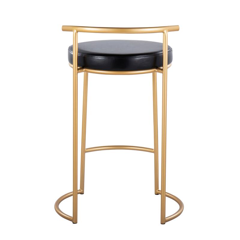 Silver Orchid Forrest Round Fixed-Height Counter Stool (Set of 2)