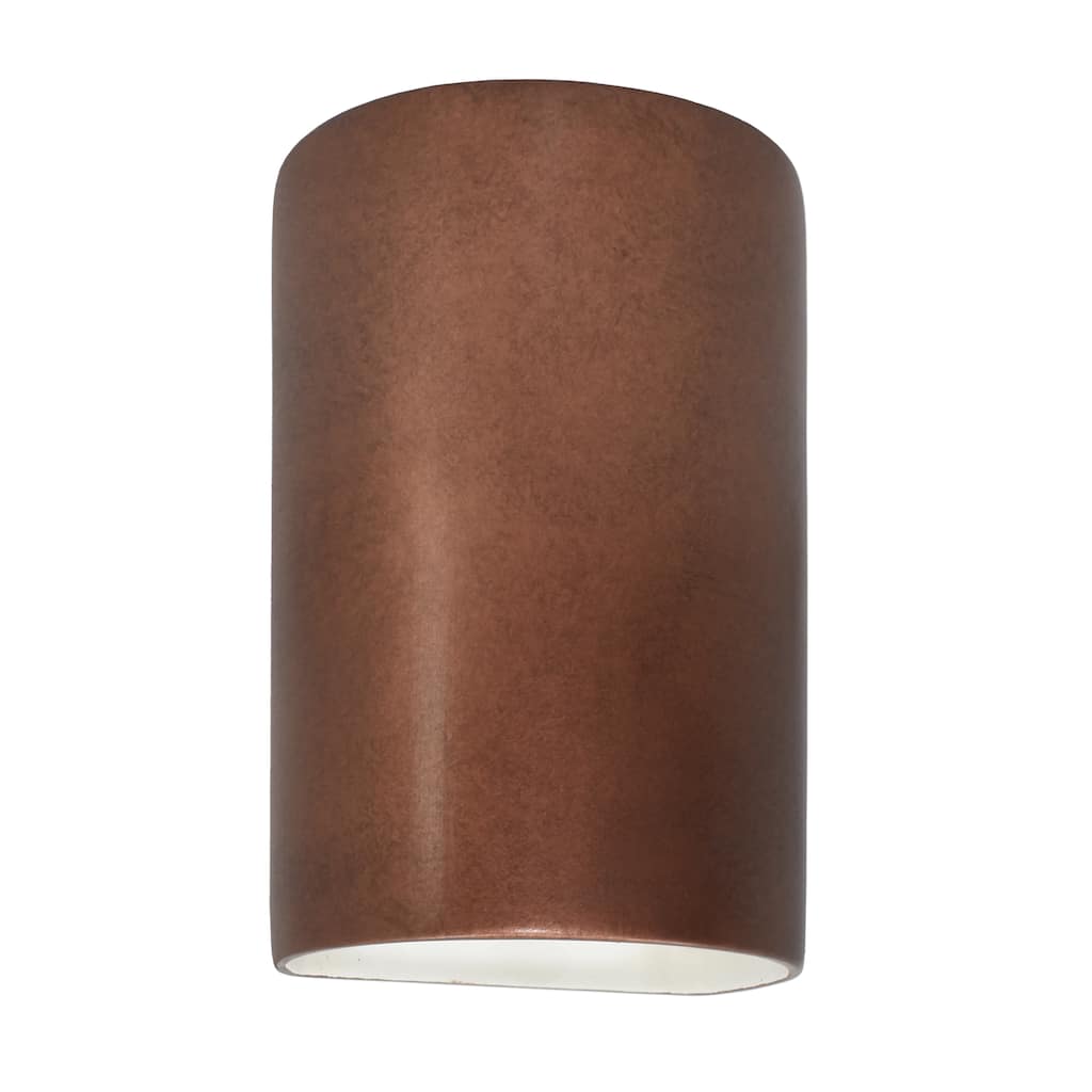 Justice Design Ambiance - Small Cylinder Wall Sconce - Closed Top - Replaceable Bulb