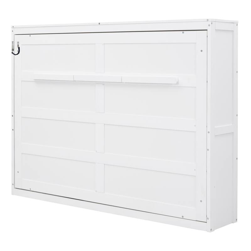 Roomfitters Full/Queen Size Murphy Bed Wall Bed with Space-Saving Fold Down Design, Modern Platform Bed Frame