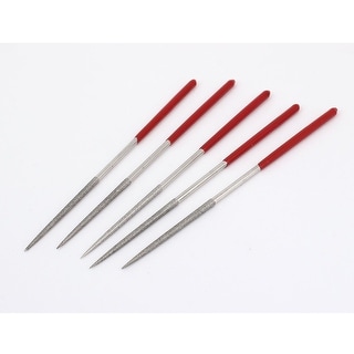 3mm x 140mm Rubber Handle Diamond Coated Needle Files Tool 5 Pcs - Bed ...