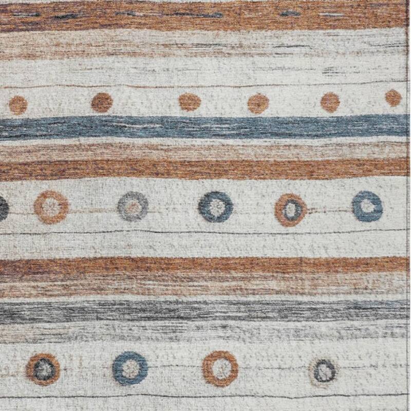 HomeRoots Striped Transitional Rectangle Outdoor Rug