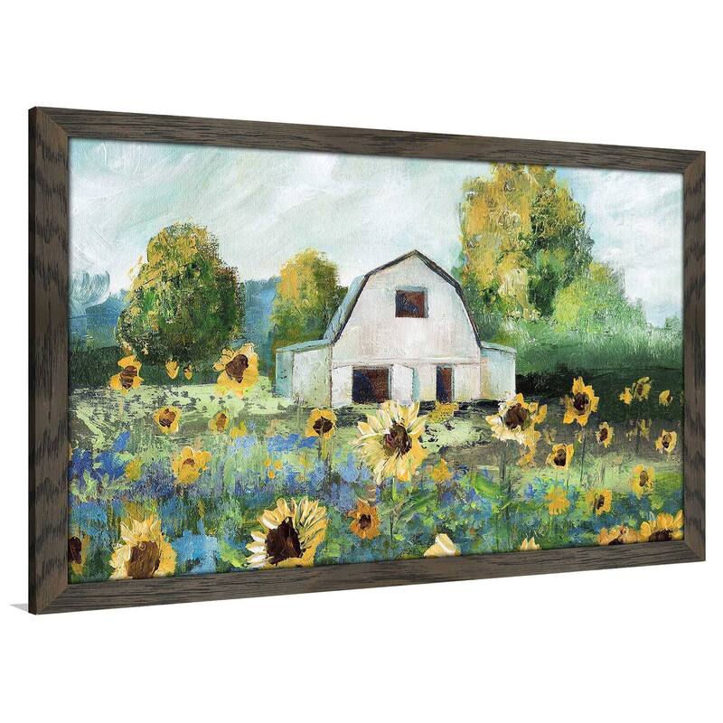 "Sunflower Barn" by Nan Print on Acrylic