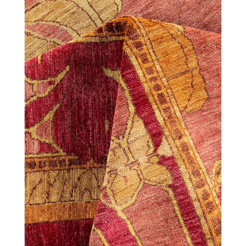 Contemporary Overdyed Wool Hand Knotted Area Rug - 8' 10" x 11' 10"