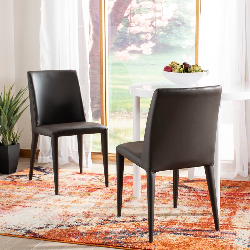 SAFAVIEH Shirlee Mid-Century Dining White Dining Chair (Set of 2) - 22.5" x 17.4" x 33.5" - 23Wx17Dx34H