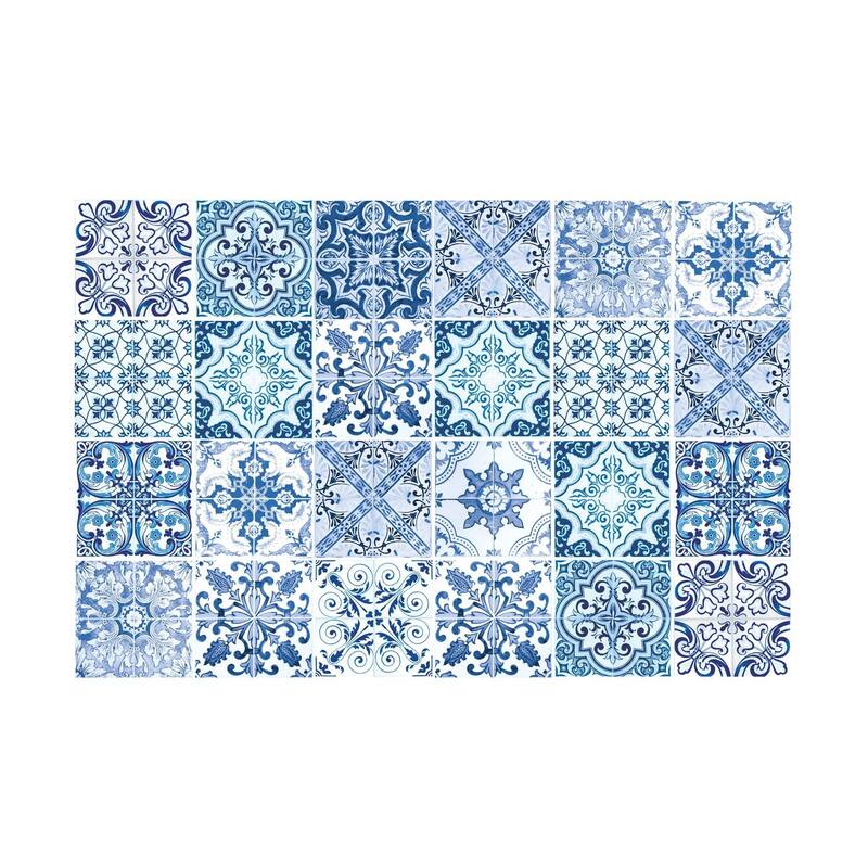 Blue Turkish Mediterranean Backsplash Tile Stickers
