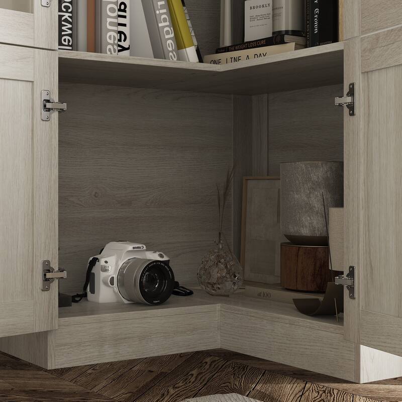 Elegant White Modular Bookcase: Stylish and Flexible Storage Solution for Your Home