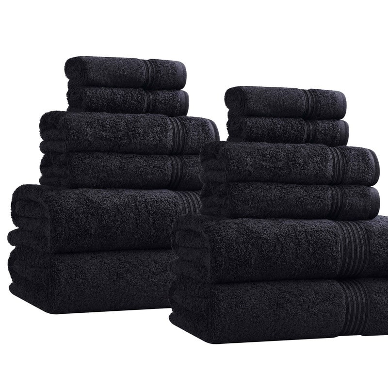 Superior Heritage Egyptian Cotton Absorbent 12-Piece Towel Set