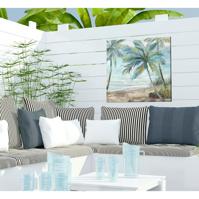 Coastal Palm 2 Indoor/Outdoor Art 24"x24"