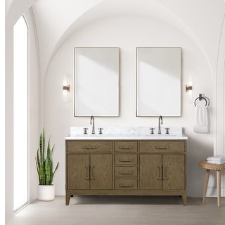 Laurel Bath Vanity, Carrara Marble Top and Mirrors - Bed Bath & Beyond ...