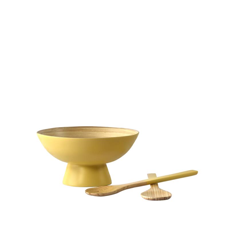 Tropics Bamboo Bowl and Utensil Set