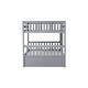 preview thumbnail 4 of 28, Stylish Full Over Full Rubber Wood Bunk Bed with Trundle, Ladder and Guardrails, Convertible to 2 Full Size Beds
