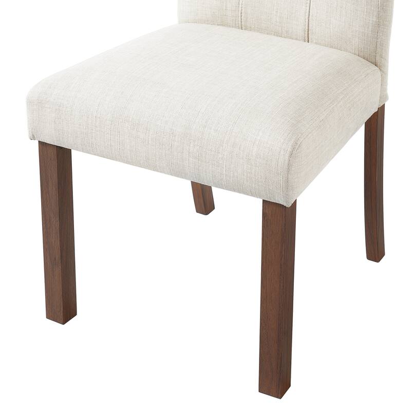 Wooden Dining Chairs Set Of 4,Modern Dining Room Chairs With Back, Fabric Kitchen Side Chairs With Wood Legs