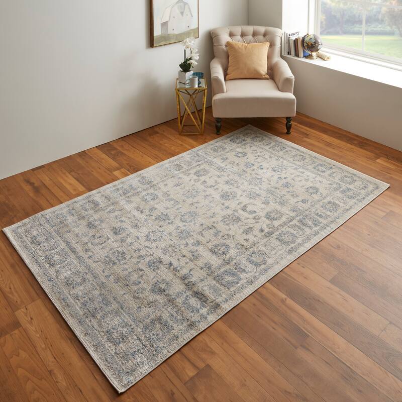 Wyllah Traditional Distressed Area Rug